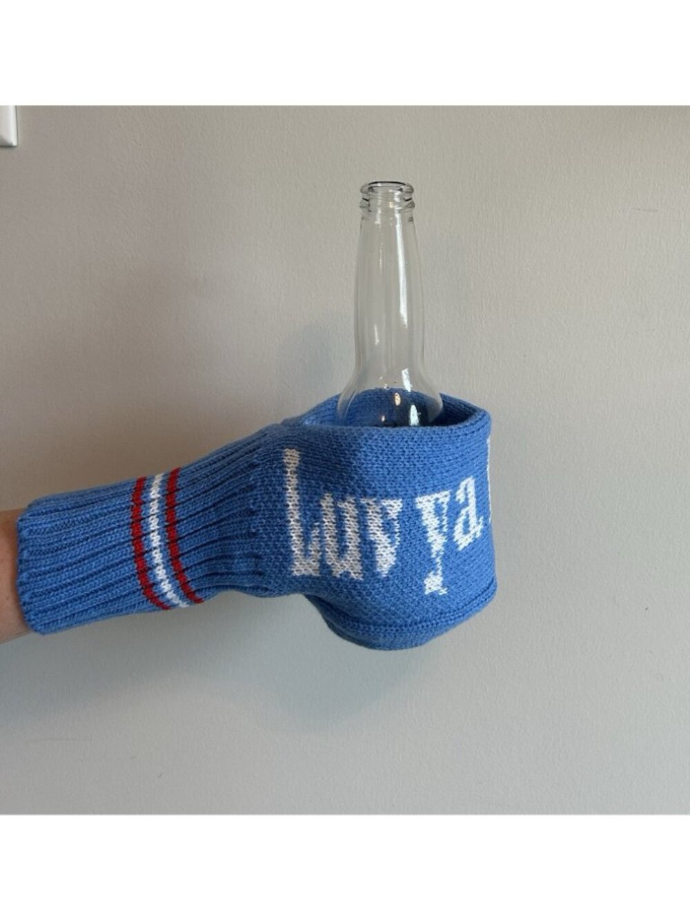 Tennessee Titans Blue Knit Beer Mitten Koozie NFL Set 2 Houston Oilers Glove New - Picture 4 of 16